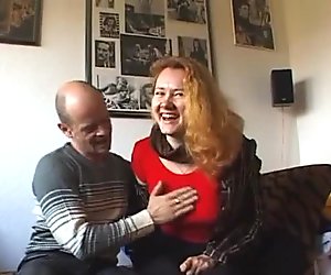 Shy busty amateur girlfriend with a huge sextoy