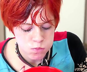 Touch ass in bus and hardcore latex bondage Cummie, the Painal Cum Cat